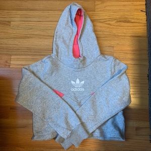 EUC adidas crop hoodie age 9-10